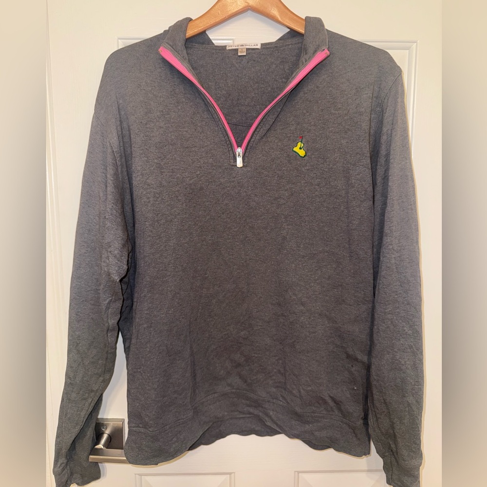 Masters by Peter Millar 1/2 zip pullover gray pink size large golf